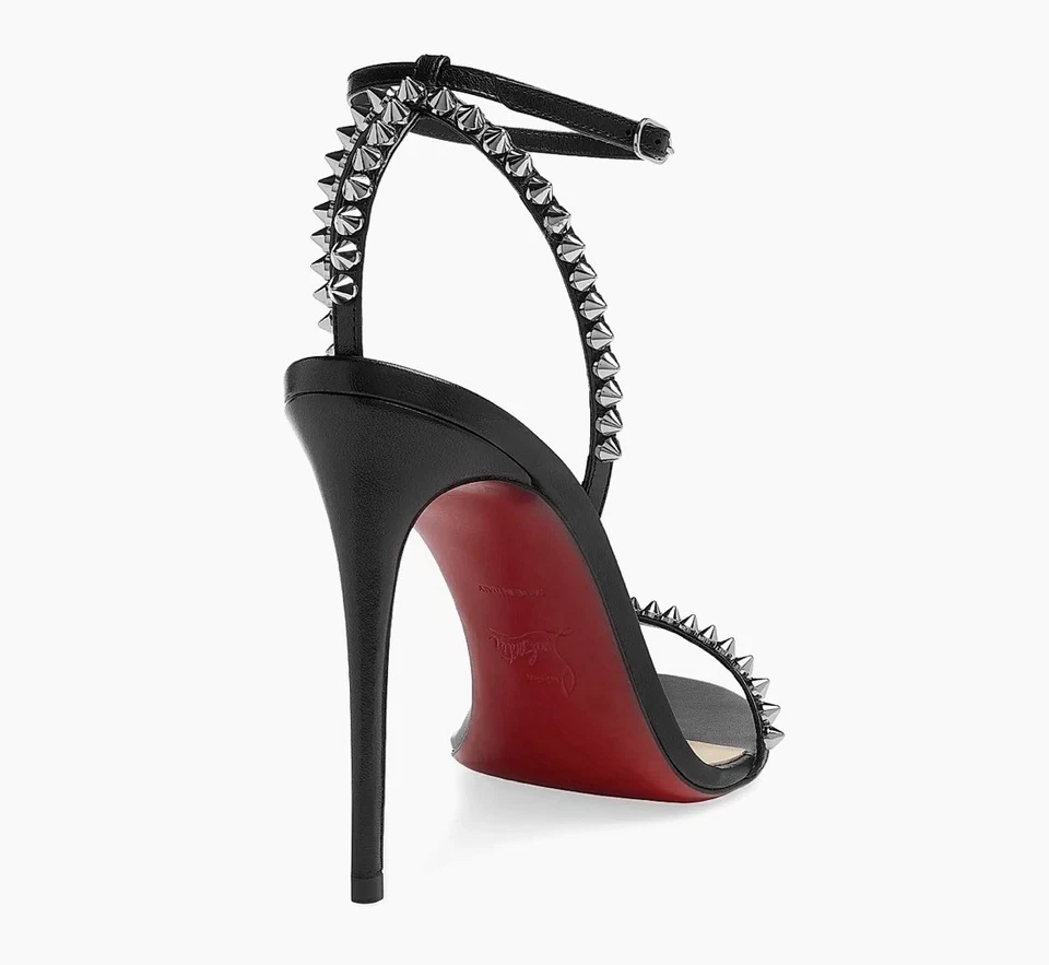 Christian Louboutin So Me 100 studded black leather Heels Size 6 36 1200129 BK65 - Image 2 of 4