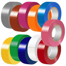 Electrical Tape Matte Rainbow 11 Colors Pack, Waterproof,Strong Adhesive, Durabl