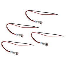 4 Pc Ultra Small Cafe Racer Motorcycle Red Led Brake Running Tail Lights Lamp