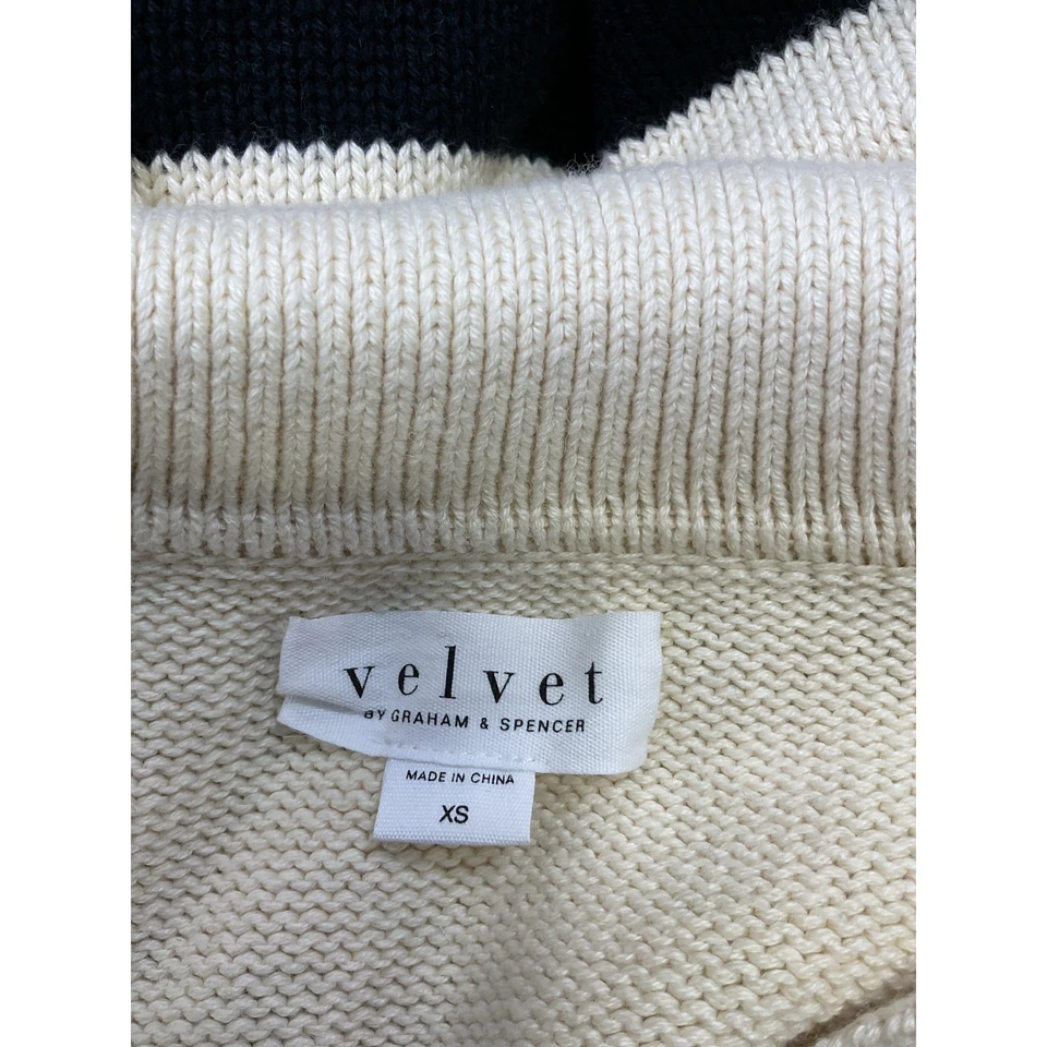 Suéter Lucie Velvet By Graham & Spencer Blanco Algodón Talla XS Foto 4 de 4