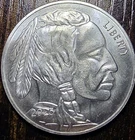 1 Troy Ounce Fine .999 Silver - 2025 Liberty Buffalo Round - Indian Head