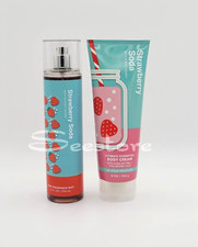 Bath  Body Works Strawberry Soda Body Cream  Body Mist Set of 2 New