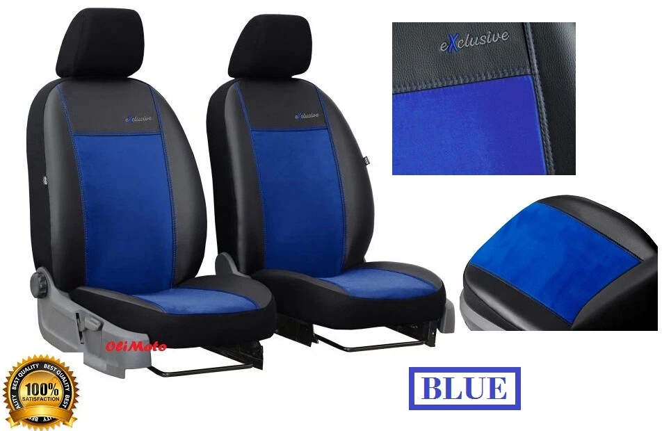 Fundas de asiento delanteras a medida EcoCuero+Alicante para PEUGEOT 301 2012-2017 Foto 2 de 4