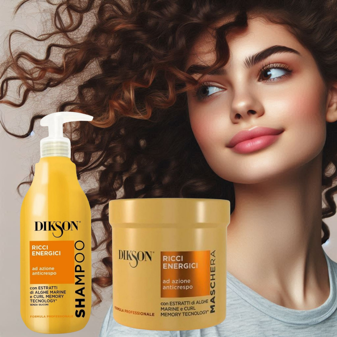 Shampoo e Maschera ricci energici ad azione anticrespo alghe marine 500ml Dikson - Immagine 2