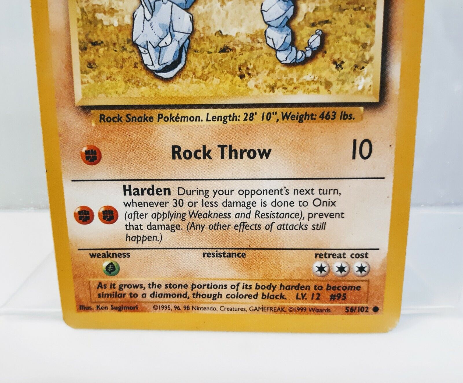 2010 Pokemon onix #56 Heartgold & Soulsilver Rev. Foil unleashed KSA 9 Mint