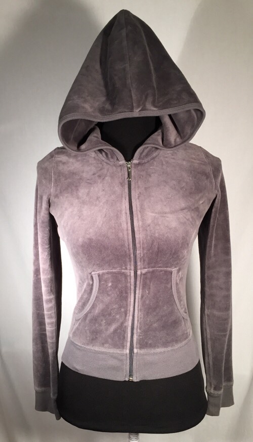 JUICY COUTURE パーカー S NWT Juicy Couture XL Plus Black Color Logo Velour Tracksuit