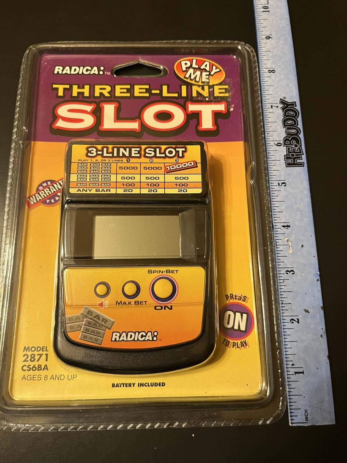 Radica 3line Slot Handheld Electronic Casino Game 2871 Tested for sale