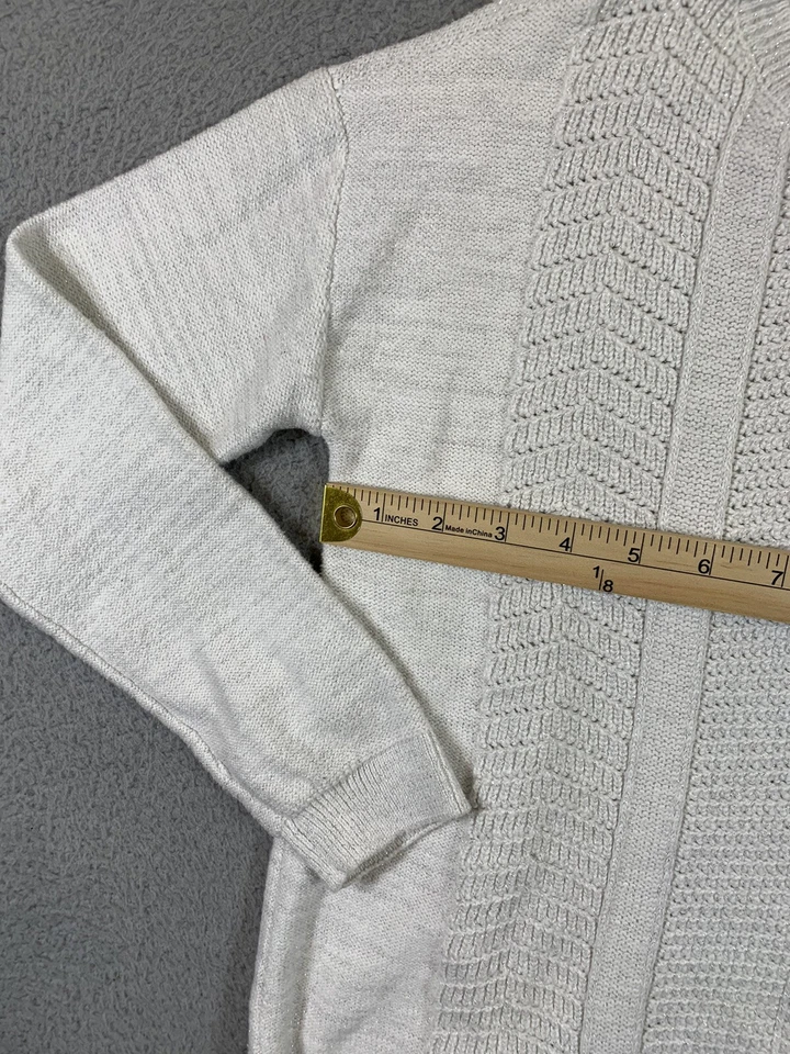 Children Place White Sweater Junior Girls 10/12 Cable Knit Cottagecore Dainty - Image 2 of 4