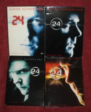24 Twenty Four: Complete Seasons 1-4:  DVD Box Set w Kiefer Sutherland 2001-2005