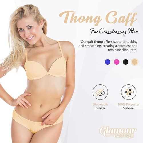 Crossdresser Thong Gaff Panties Men's Hiding Gaff Underwear & Lingerie for Women - Picture 13 of 33