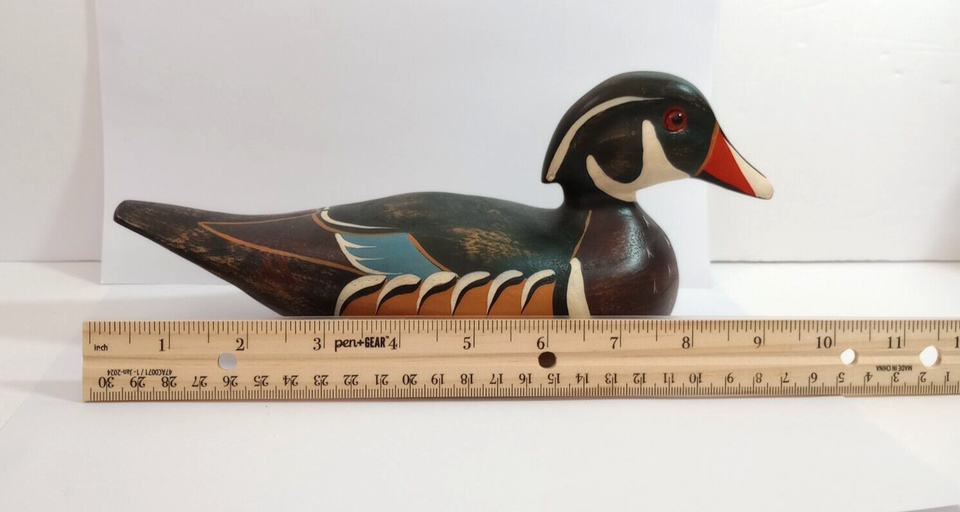 Vintage 10" Ducks Unlimited Wood Duck Mini Decoy eBay