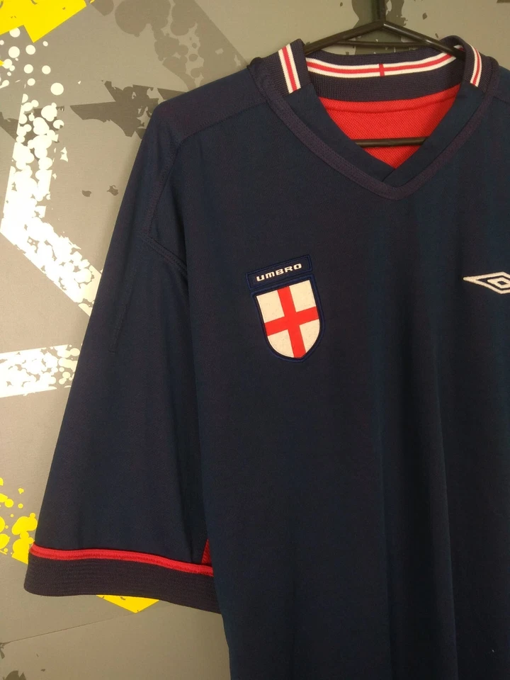 England Away football shirt 2002 - 2004 Umbro Double-sided Mens Size L ig93 - Image 3 of 4