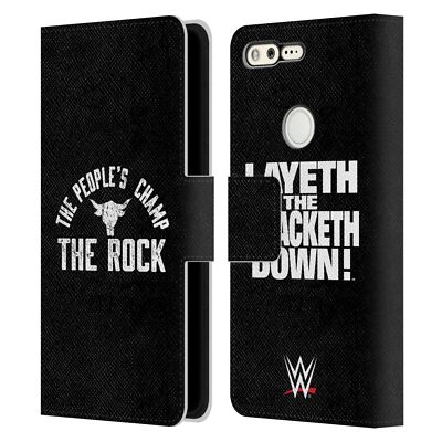 OFFIZIELLE WWE THE ROCK BRIEFTASCHE HÜLLE HUELLE AUS LEDER FÜR GOOGLE HANDYS