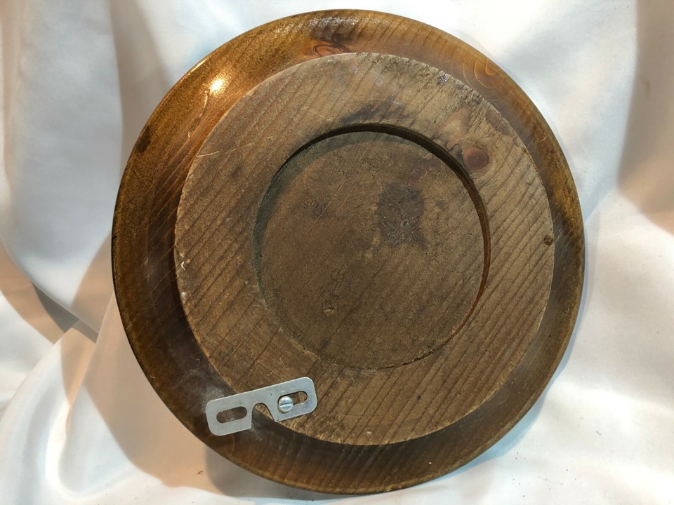 Vintage Rustic Wooden Hand Carved Decorative Bowl Plate Platter 23