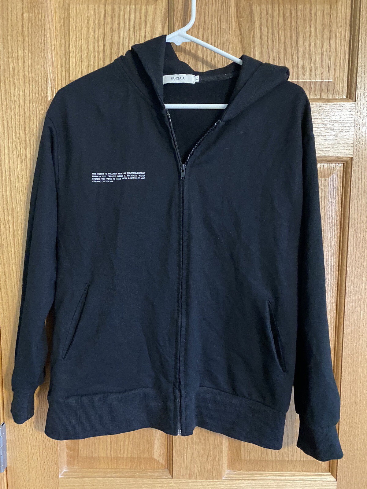 PANGAIA Full Zip Hoodie Sweatshirt Size Women’s Large Organic Cotton Black EUC