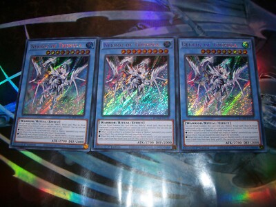 3x Nekroz of Trishula 1st Edition Secret Rare BLMM-EN132 Yu-Gi-Oh