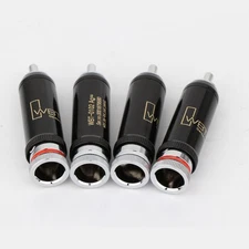 4*Rhodium Plated WBT-0102 RCA Plug Connector  Terminal Socket Interconnect Cable