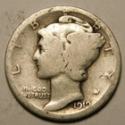 1919 P Mercury Dime 90% Silver AG-G  "Actual Coin Pictured - Not Cleaned"