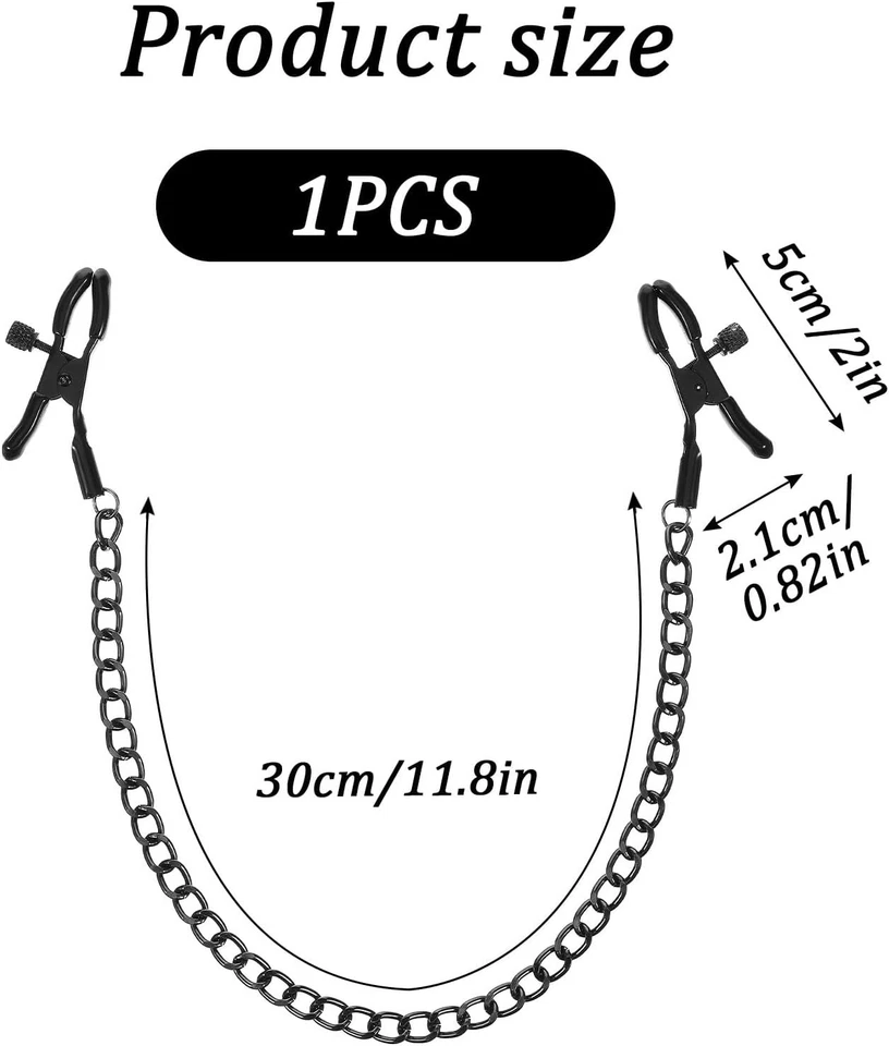 Elegantes abrazaderas de pezón de acero inoxidable cadena corporal ligero ajuste cómodo Foto 4 de 4