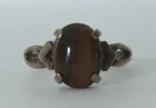 Vintage Sterling Silver Tiger Eye Ring 925 Size 7