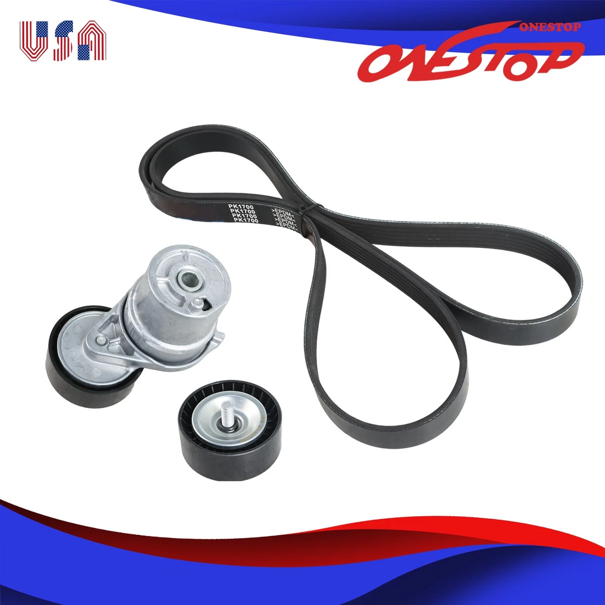 Kit De 4 Tensor Y Poleas Para Mercedes-Benz C300, E350, ML350 – Incluye Tensor Y 3 Poleas