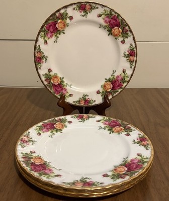Royal Albert Old Country Roses Salad Plates 8  MINT 1962 England Set of 4