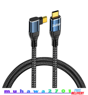 0,5m- 3m 240W Typ C USB-C  90° Winkelkabel schnell Ladekabel für Samsung Huawei