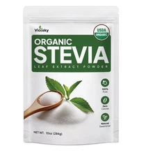 Organic Stevia Powder, Pure Stevia Extract Powder, Sugar-Free & 0 Calories, N...