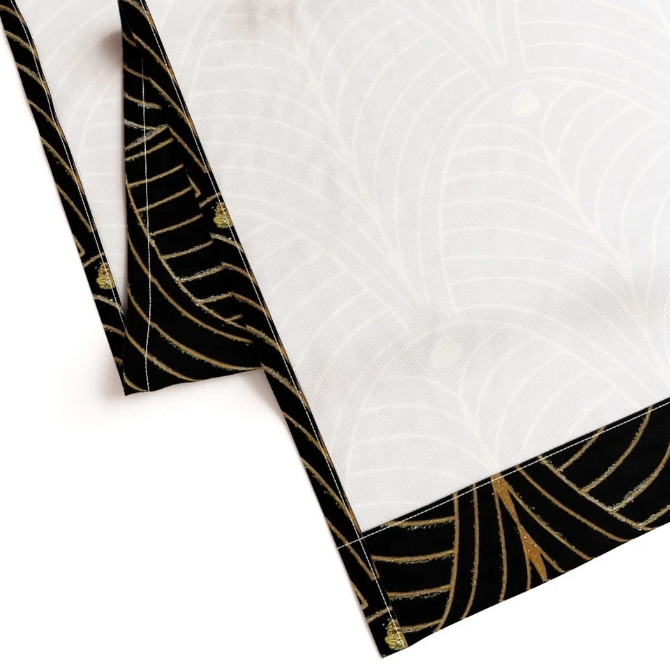 Panel de cortina personalizado impreso Art Deco vieiras Art Deco negras Art Nouveau años 20 Foto 4 de 4