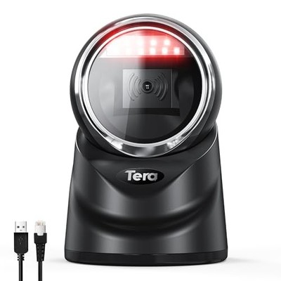 Tera 2D QR Desktop-Barcodescanner USB Tischscanner omnidirektional 9100