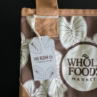 新品未使用　タグ付き  WHOLE FOODS MARKET TAG ALOHA WHOLE FOODS TAG ALOHA CO サーフィン柄 トートバッグ - メルカリ