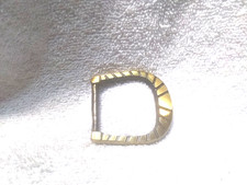 Gold Shiny Ribbed Women Replacement Wrap Buckle No Center Tong Great Shape
