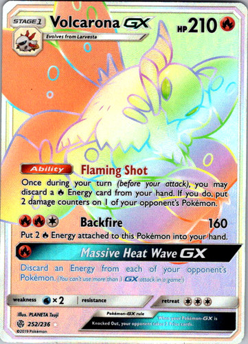 Volcarona GX (Secret) 252/236 Sm-Cosmic Eclipse Holo