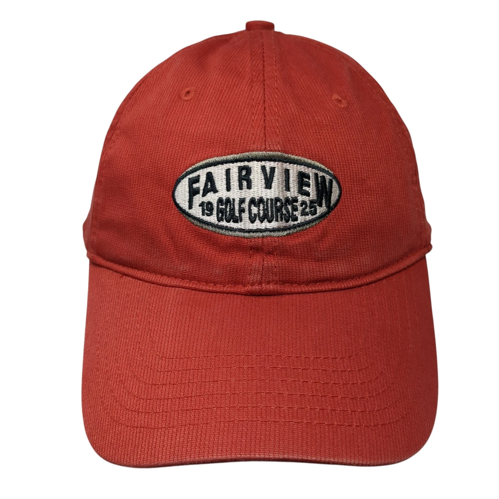 Fairview Golf Course 1925 Slideback Hat Red One Size Embroidered 6 Panel