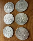 Lot of 6 - 1964 Kennedy Half Dollar Silver Coins 50C Very Clean - Free Shipping