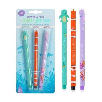 Legami "Under The Sea"ASST Erasable Gel Pen LIMITED EDITION ( 3 PENS )