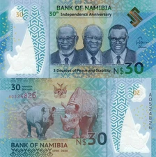 Namibia 30 Dollars (2020) - Polymer/Commemorative/p18a, B218a UNC