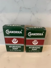 CHANDRIKA AYURVEDIC SOAP BARS X 2 2.64 oz NEW IN BOX