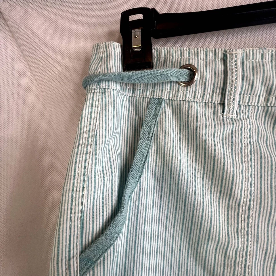 Bermudas de algodón a rayas impermeables talla 8 informales básicos Foto 3 de 4