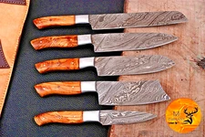 Custom Handmade CHEF KNIFE Set Kitchen Knives Cutlery Forged Damascus Steel 132