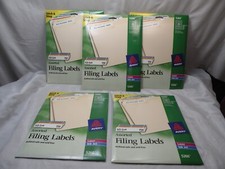 5 AVERY 5266 File Folder Labels Assorted Colo...