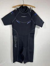 Phantom Aquatics Marine Mens XL Black Shorty Wetsuit Scuba Snorkeling