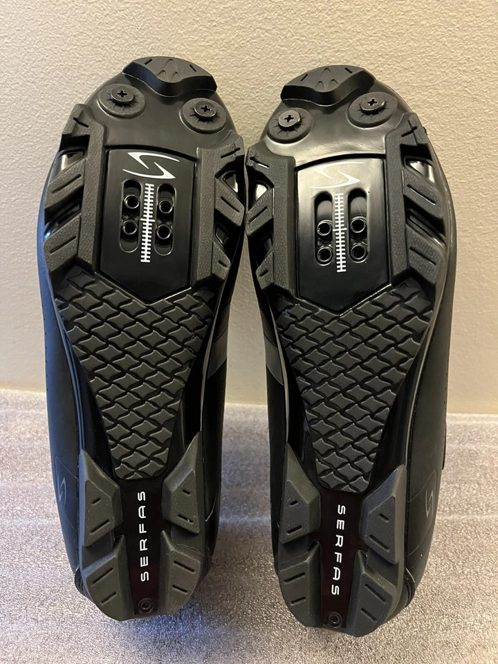 Serfas Cycling Single Track Black Racing Shoes 3 Straps Men's Size 6.5 Women's 8 - Image 4 of 4
