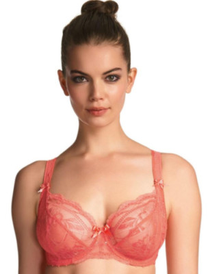 Plus Size Bras Fauve Agnes Papaya Underwired Non Padded Balcony Bra 0362