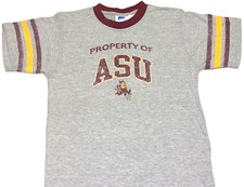 Property of Arizona State Sun Devils Ringer T-Shirt New! NWT Youth Boys LG 10 12