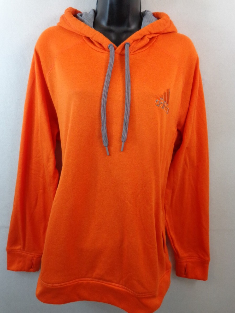 Adidas Ultimate Hoodie Women's L Orange Climawarm Long Sleeve