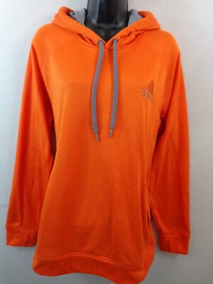 Adidas Ultimate Hoodie Women's L Orange Climawarm Long Sleeve Pullover  Thumbkins | eBay