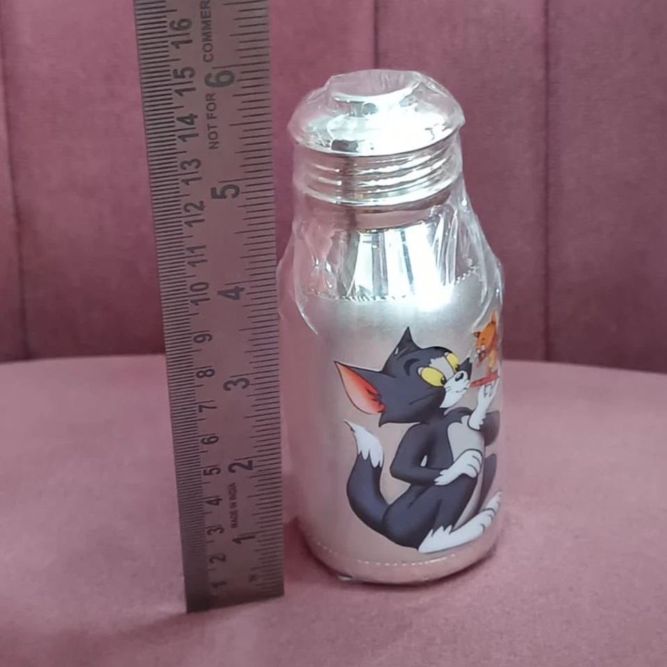 999 Pure Silver Baby Milk Bottle Silverware Utensils Baby Shower Gift - Image 2 of 4