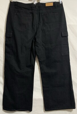 Everbelle casual black wide leg denim jeans size 22 leg 31