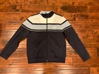Puma Blue & White Striped Zip-Up Track Jacket, Size Small, NWT!
